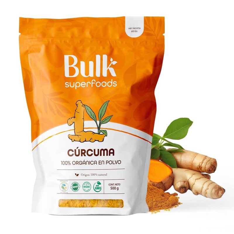 BULK SUPERFOODS Cúrcuma en Polvo 100 Natural y Orgánica