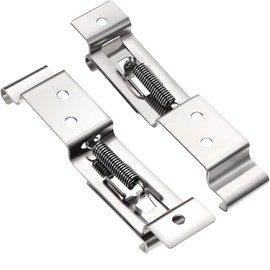 Pendant Number Plate Clips 2 Pieces Number Plate Spring-Loaded Holder Stainless Steel Number Plate Holder Car Number Plate Clips for Motorcycles Car Caravans, 4.25 Inches in Depth