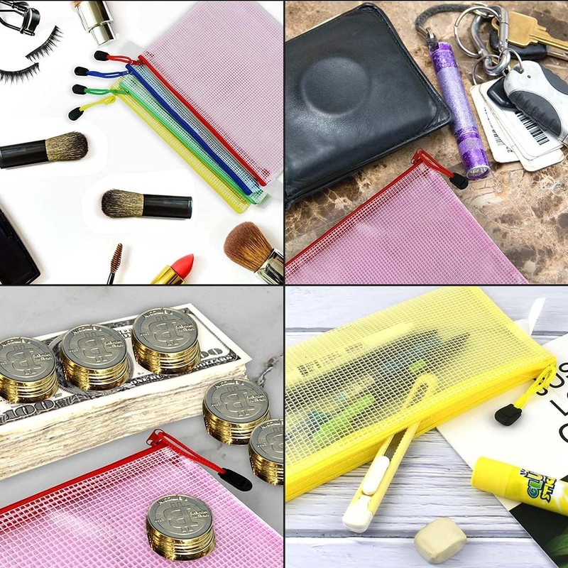 15 Stück Dokumententasche mit Reißverschluss A4+A5+A6, Zipper Beutel Wasserdichter Dokumentenbeutel