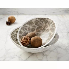 Mud Pie  Enamel wood Bowl Set by Mud Pie