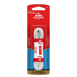 Kiwi Shoe laces, 36 in, athletic white, 1 ct