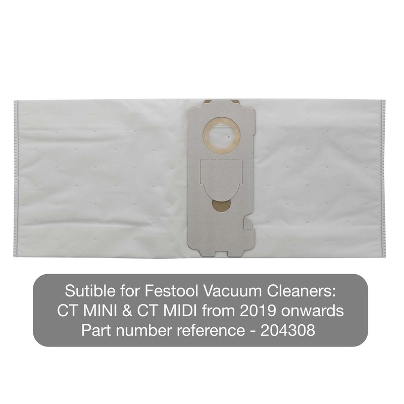 Masterpart Vacuum Fleece Dust Extractor Filter Bags Compatible With Festool