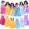 18 inch Doll Clothes Accessories -6Pcs Different Princess Costume Gift