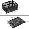 Eslite 34L Large Plastic Folding Storage Crates,Collapsible Crates for Storage,Pack