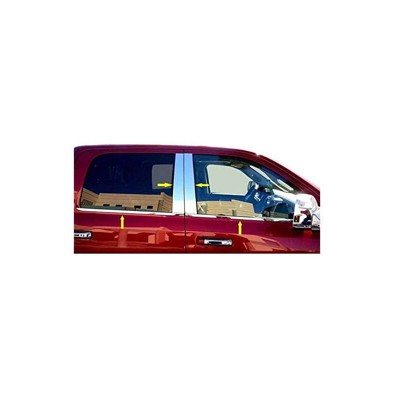Sizver Chrome Combo Set Stainless Steel Window Sills Pillar Posts