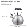 Creative Home 2.6 Qt. Stainless Steel Whistling Tea Kettle Teapot