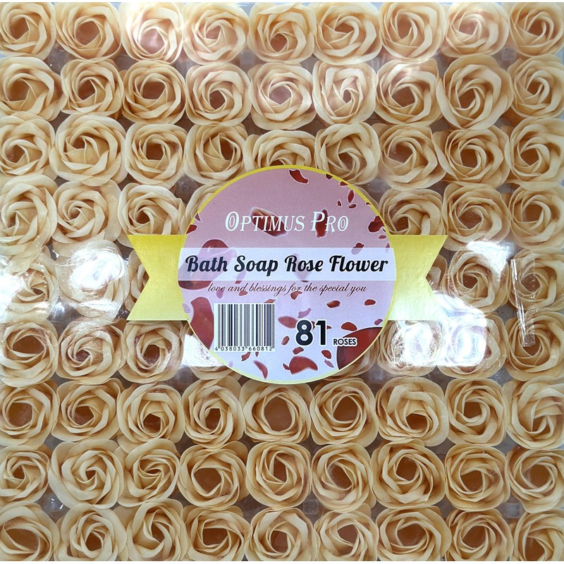 Optimus Pro Bath Soap Rose Flower 81 Pieces Peach