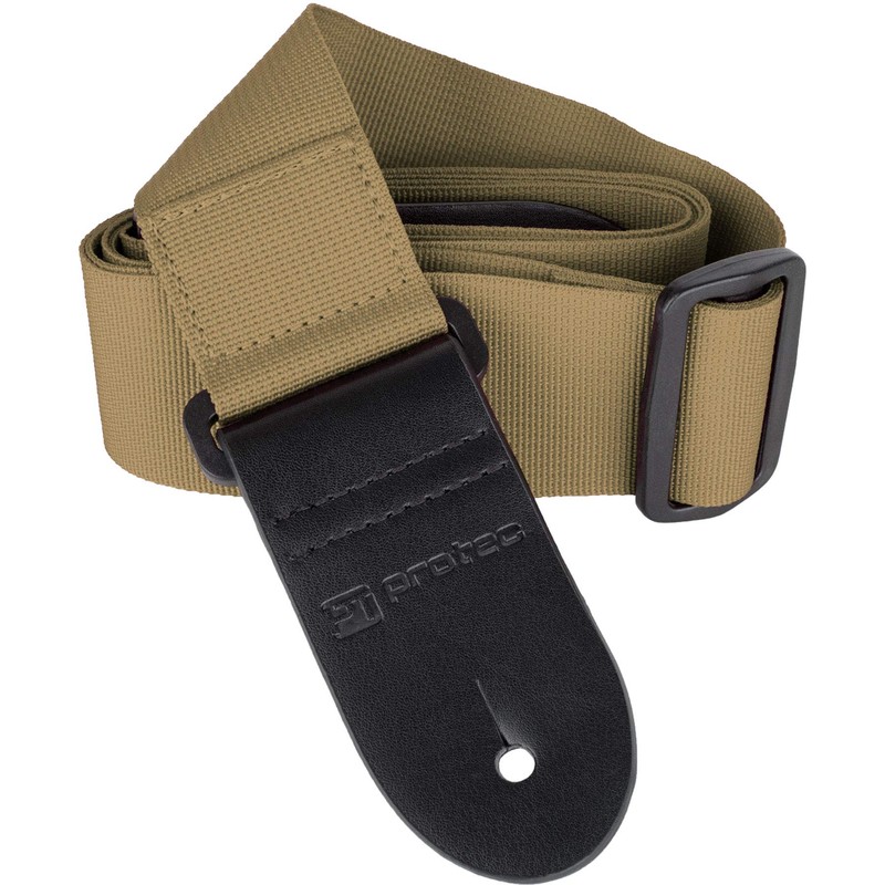 Protec Guitar Strap With Pick Pocket & Leather Ends Abdominal
