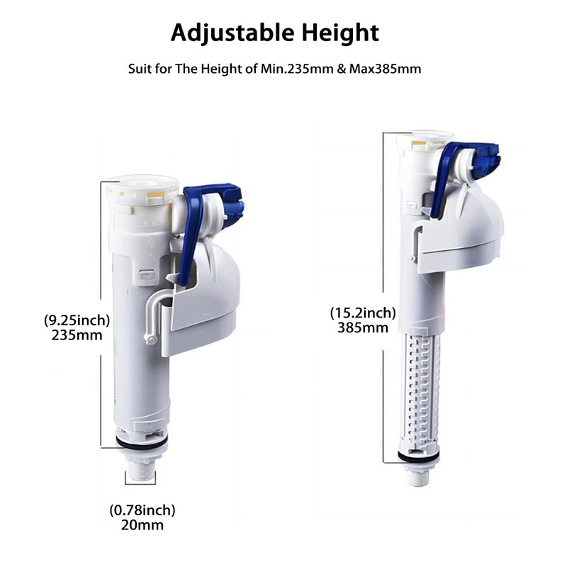 Lychee Light Adjustable Toilet Fill Valve Replacement Kits，Inlet Valve Repair