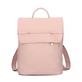 Zwei Women's Perla PER130 City Backpack 8 Litre Boho Look with Pearl Embellishment, Main Compartment with Zip, Closure Flap with Concealed Magnets, Padded Laptop Compartment, Powder Pink