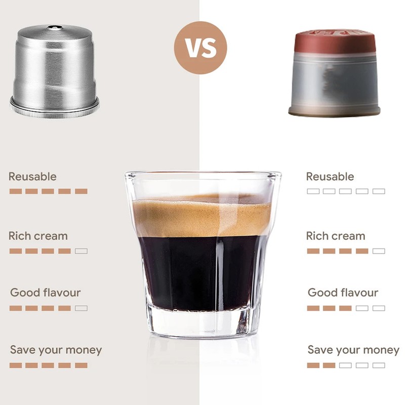 Reusable Coffee Pod 304 Stainless Steel Leakage Proof Coffee Capsule