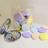 50 PCS Small Mini Sponges and Powder Puff With Mirror,