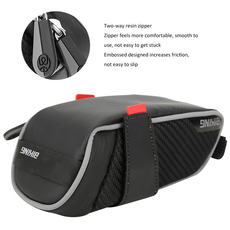 Portable PU Bicycle Saddle Bag Waterproof Large Capacity Tail Seat