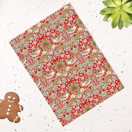 Lesser & Pavey The Leonardo Collection LP94971 William Morris Red Strawberry Thief Tea Towel