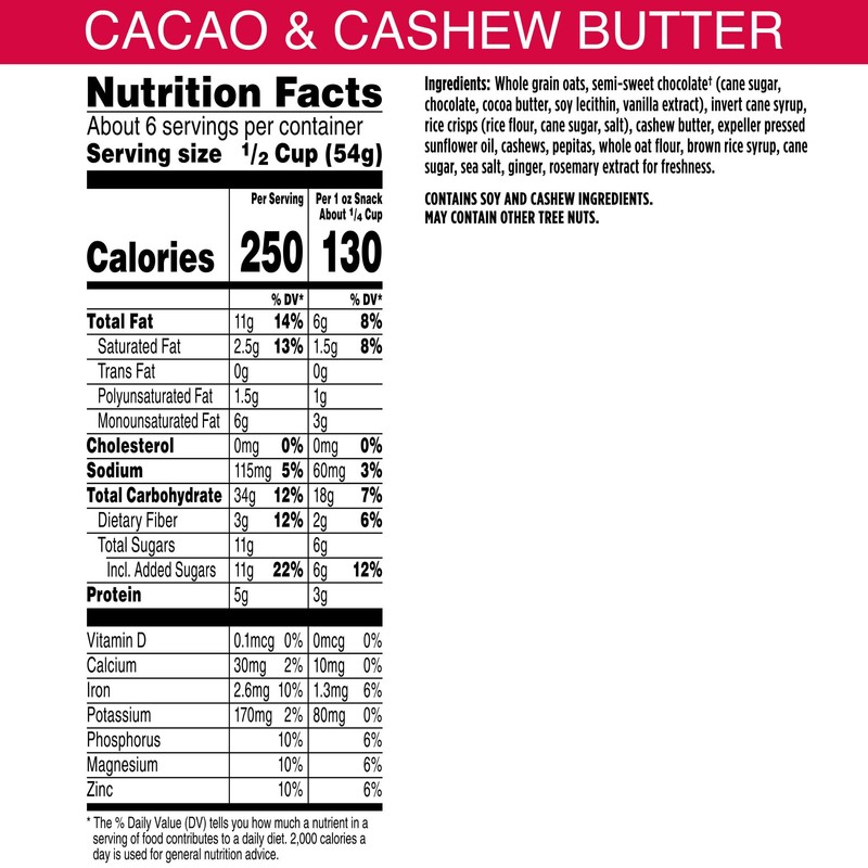 Bear Naked Granola Cereal, Whole Grain Granola, Breakfast Snacks, Cacao