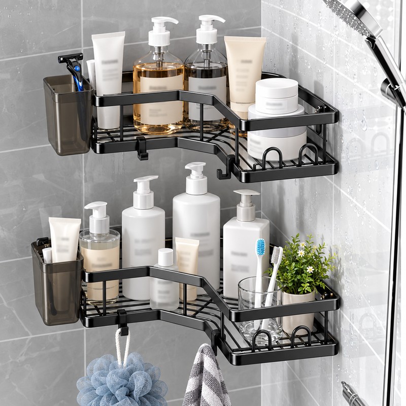 2 pack Stainless Steel Corner Shower Shelf for Bathroom –