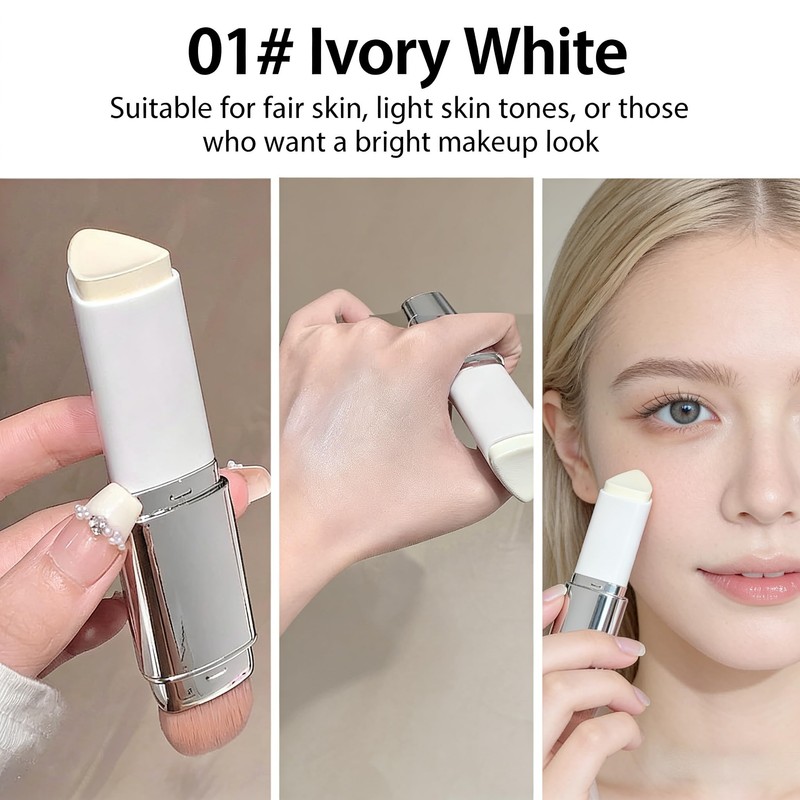 2 in 1 White Korean Color Changing Foundation Stick with