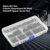 250 pieces nylon spacer, hexagon socket, hexagonal spacer with column