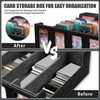 Card Storage Box with Commander Display 4-Row Deck Case with