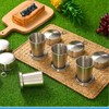 Tessco 6 Pieces Collapsible Shot Glasses Stainless Steel Collapsible Cup
