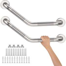 Does not apply 16 Inch Angled Shower Grab Bar,  2 Pack anti Slip Satin Brushed Nickel Bathroom