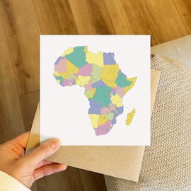 'Map Of Africa' Blank Greeting Card (GC00047441)