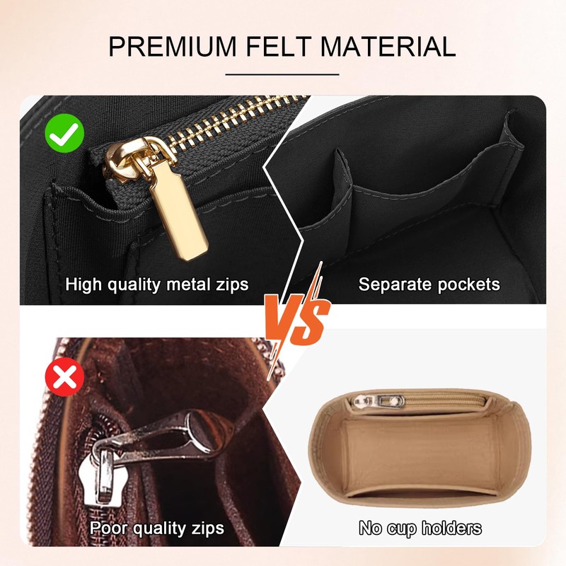 DOIAPUOS Handbag Organizer Insert Ultralight Paper Waterproof Inner Liner Compatible