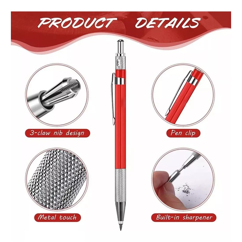 Other,Silver refill, engineering pen set Lápices De Metal Con 60