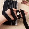 Cheriswelry 25 Yards Black Fringe Trim 25mm Polyester Fiber Fringe
