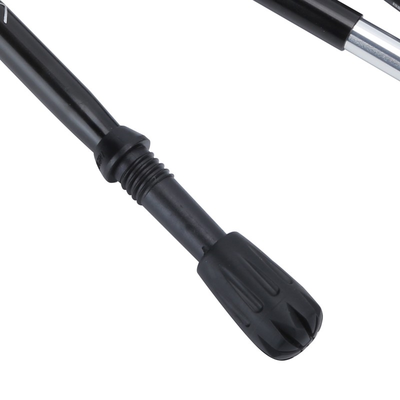 1Pair 5Sections Folding Damping Alpenstock Inner Lock Telescopic Hiking Walking