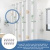 10 Pcs Suction Cup Clips,Shower Curtain With Suction Cups,Shower Curtain
