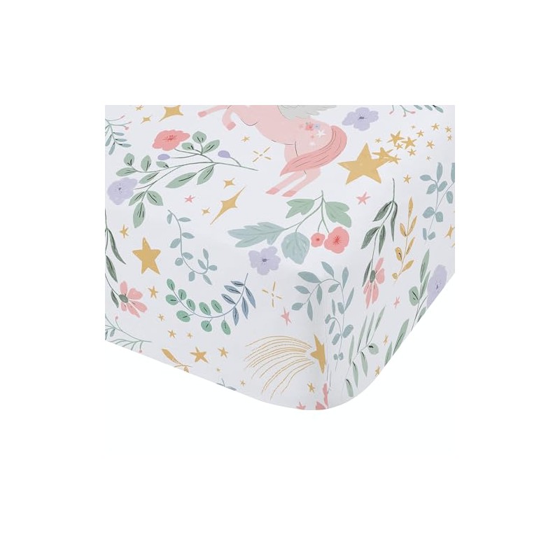 Catherine Lansfield Fairytale Unicorn Double Fitted Sheet White