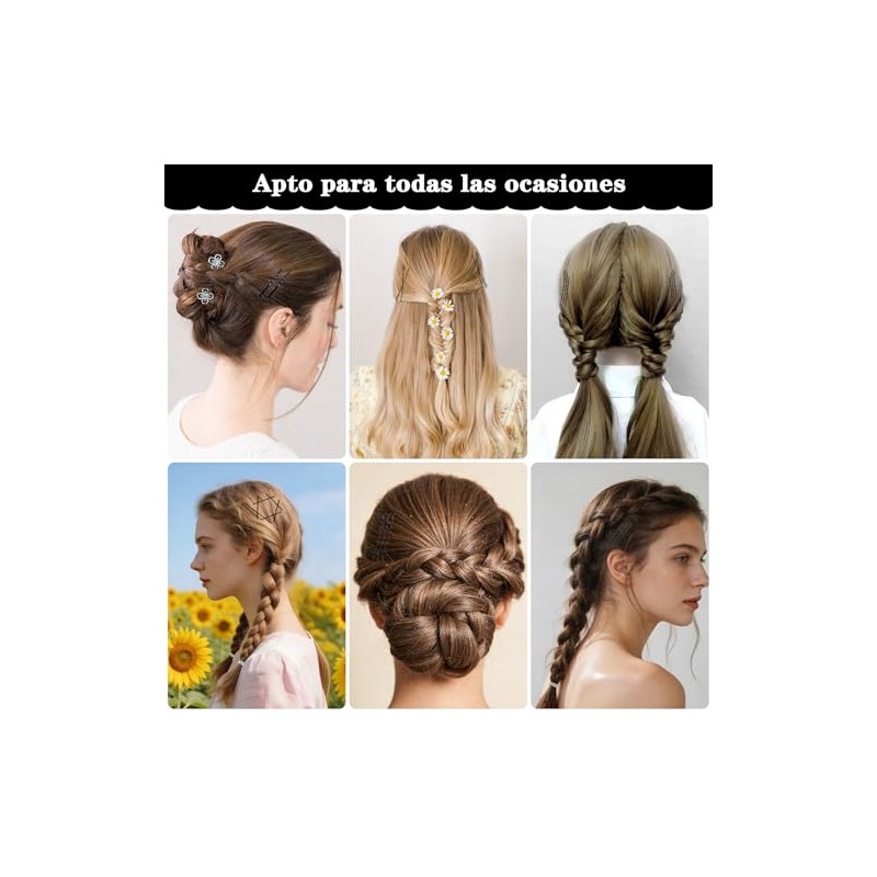 Kit de Pinzas para Cabello, 385 Piezas con Pasadores y
