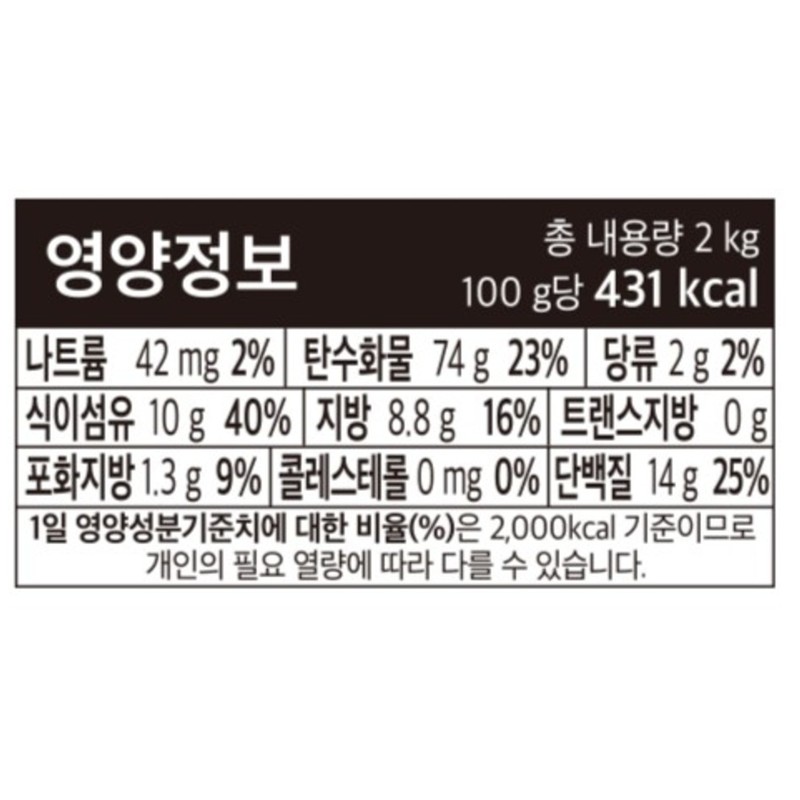 태광선식 국산서리태로 더욱 고소해진 귀리쉐이크, 2kg, 1개 Taekwang Sesame Oat