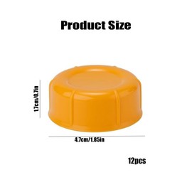 12Pcs Travel Bottle Caps Compatible with Avent Bottles,Bottle Cap Travel Replacement Caps Leak Proof Lids with Sealing Gasket, Bottle Lids Replacement,Storage Caps Replacement for Medela (Yellow)