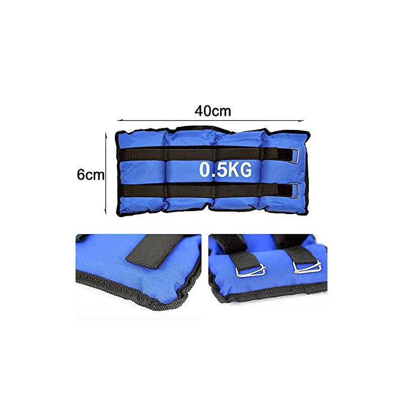 Pesas de Tobillo Ajustables para Fitness, WAYAMY 2 Pack Totalmente