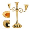 Metal Candle Holder 3 Arms High Gloss Retro Exquisite Candlestick