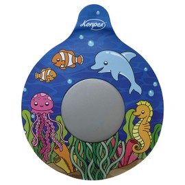 Bathtub Stopper Tub Drain Plug Stopper, Adorable Universal Silicone Bath Drain Cover, Beautiful Coral Reef Illustration, Kids Tots Babies Gift