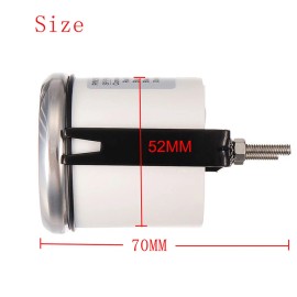 Jiecaizi 52mm/2" Fuel Level Gauge 0-90ohms for Auto Truck Marine Black USA STOCK