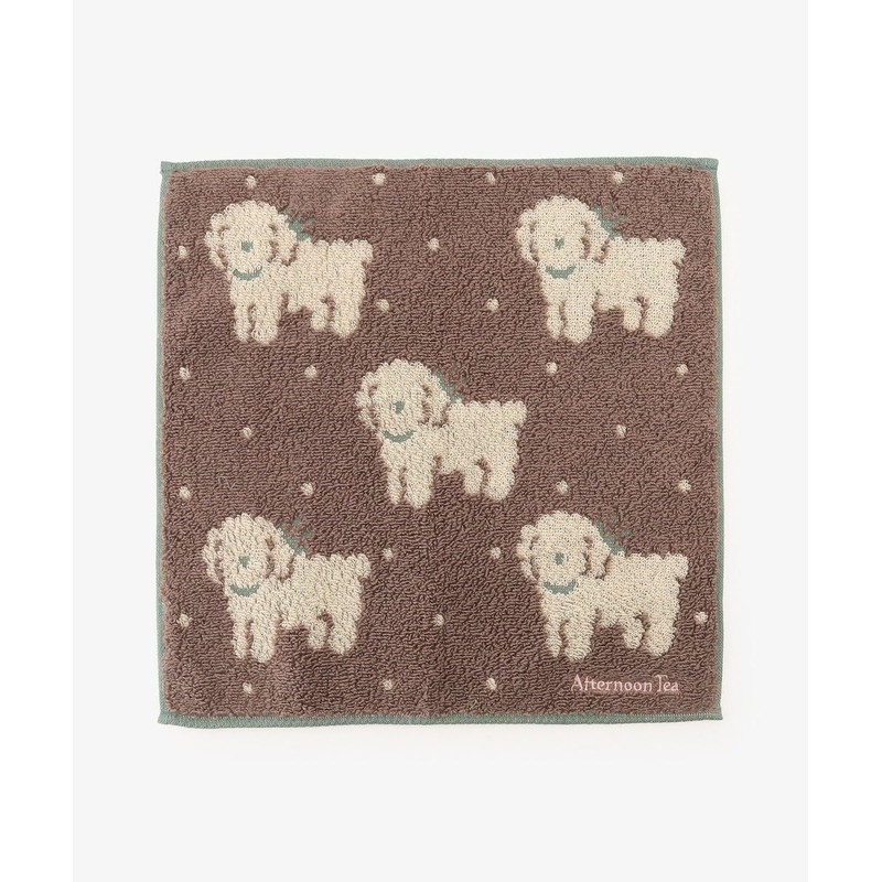 AfternoonTea Living JP07 Hand Towel, Toy Poodle, Mini Towel, Brown