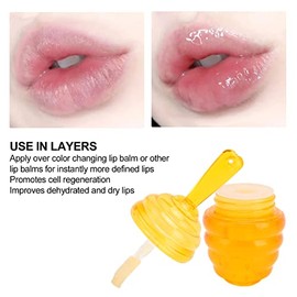 Lip Oil, Bálsamos para Labios, Aceite Hidratante para Labios de Miel, Bálsamo Labial Líquido Hidratante para Uso Diario, Nutre los Labios, Penetración