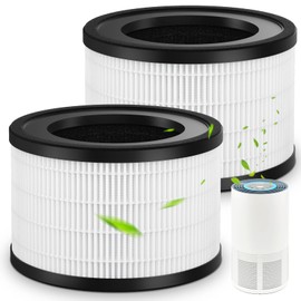 Harebery 2 Pack Maf-02 H13 Air Filter Replacement, Compatible with Miko IBUKI M Purifier MA-02CW, 3-Stage Filtration