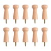 MOROBOR 10pcs Wood Wall Hooks, Decorative Wooden Hooks, Screw-On Solid