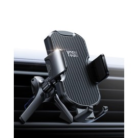 YOSH 2023 Smartphone Holder Smartphone Holder, Long Metal Hook, Stability Group, Compatible with Thick Notebook Type Cases, Round Air Conditioner Vent Compatible, Back Button, One-Handed Operation, Triangle Structure, Won't Sway, Won't Fall Off, Firm Fix