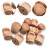 ZARADU Wooden Furniture Knobs, Wooden Drawer Handle, Set of Cabinet