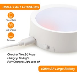 da LIGHT Led Unterbauleuchten 2er Set, RGBW Spots mit Fernbedienung, Kabellos Schrankleuchten mit Akku, Dimmbare Schrankbeleuchtung für Treppen Vitrine Schrank Küchen