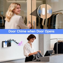 Wireless Motion Sensor Door Chime,NineLeaf Entry Alert Chime,Ring Alarm Contact Sensor,IP66 Waterproof,600ft Long Range,48 Chimes 5 Volume Level,Anti-theft,Easy installation,for Office/Home/Store,9PK