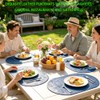 Oval placemats Set of 8, Heat Resistant Faux Leather Place