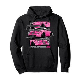 JDM Z33 350 Fairlady Z Pink Illustrated Graphic Pullover Hoodie