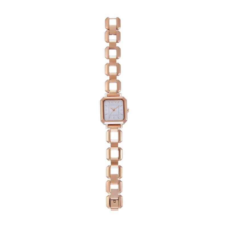 A|X Armani Exchange AX7167SET Women's Watch, Gold, Pink, Bracelet Type